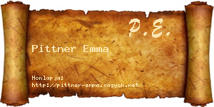 Pittner Emma névjegykártya